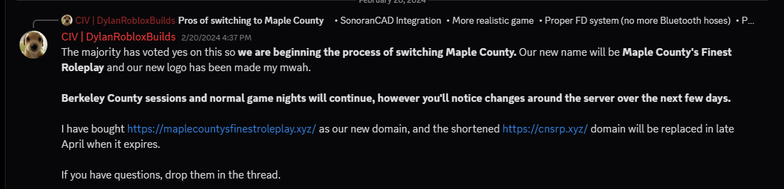 An announcement made by Dylan on February 20, 2024, stating that the rebranding would be taking place soon.