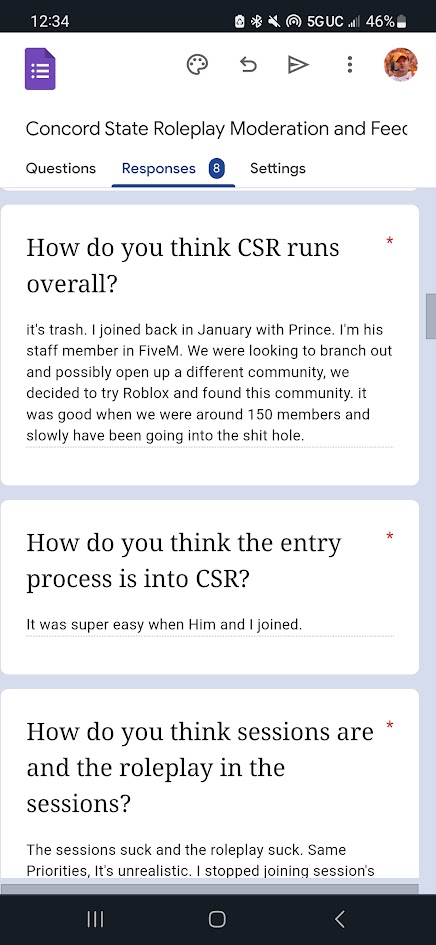 A response to the feedback form created by Prince on June 3, 2023. In this response, the individual claims they joined with Prince, and that the community has "slowly been going to a shit hole".