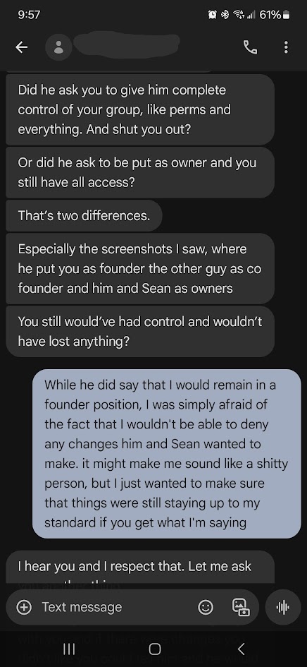 Texts between Heather and Dylan on June 4, 2023. We are unable to provide any further context to these messages.