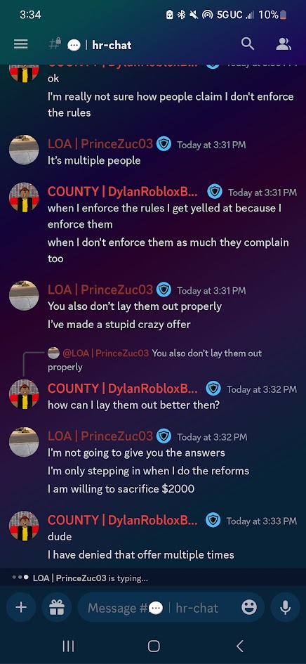 A portion discussion held in CSR's HR Chat channel on June 3, 2023. Retrieved 3/30/2025.