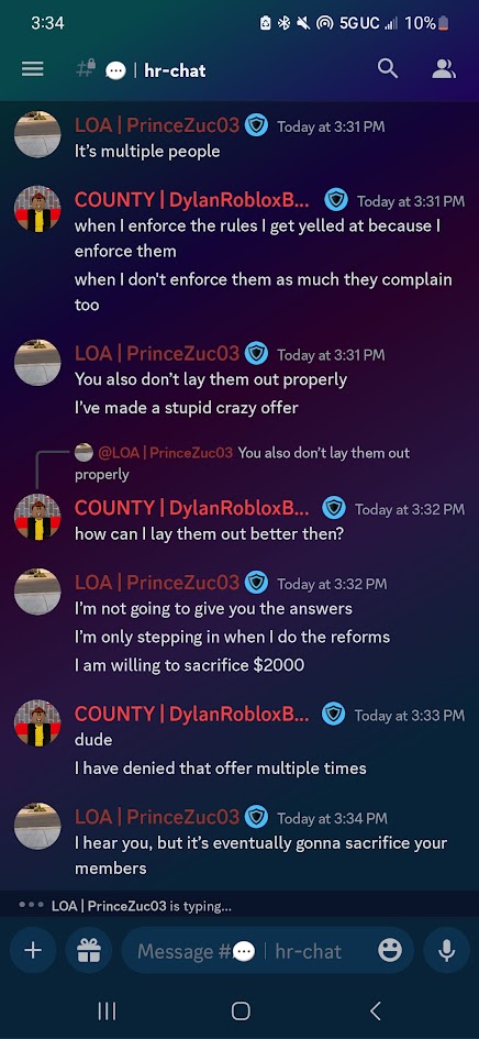 A portion discussion held in CSR's HR Chat channel on June 3, 2023. Retrieved 3/30/2025.